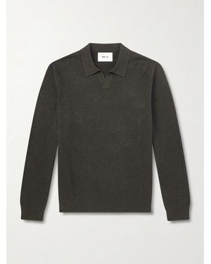 NN07 Paul 60019 Ribbed Organic Cotton Polo Shirt - Grey