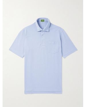 Sid Mashburn Peri Logo-Embroidered Pima Cotton-Piqué Polo Shirt - Blue