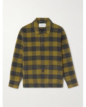 MR P. Checked Double-faced Wool And Cashmere-blend Chore Jacket - Green