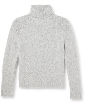 MR P. Alpaca-Blend Bouclé Rollneck Sweater - White
