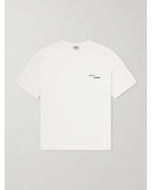 A.P.C. Fragment Logo-Print Cotton-Jersey T-Shirt - White