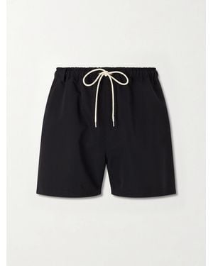 AURALEE Wool Drawstring Shorts - Black