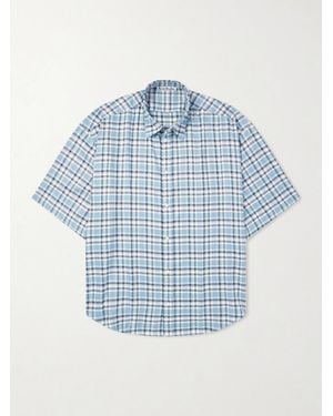 Acne Studios Checked Woven Shirt - Blue