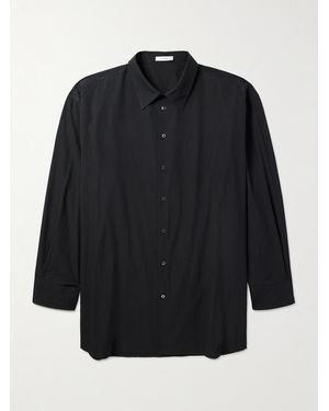 The Row Lukre Oversized Cotton-poplin Shirt - Black