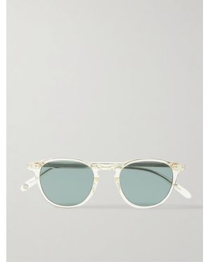 Garrett Leight Hampton Round-Frame Acetate Polarised Sunglasses - Green