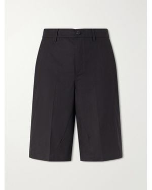 Rick Owens Straight-leg Cotton-blend Canvas Shorts - Blue