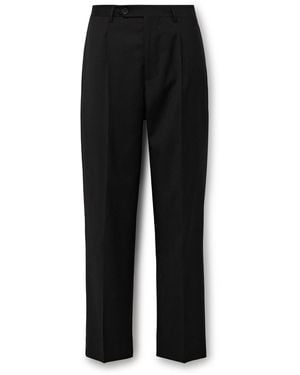 mfpen Straight-Leg Pleated Wool-Crepe Suit Pants - Black