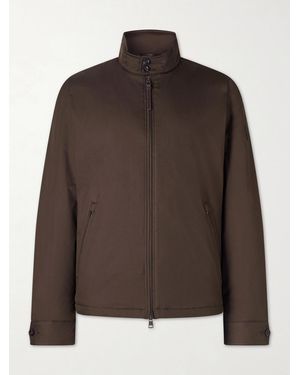 Polo Ralph Lauren Abottson Padded Suede-Trimmed Recycled-Gabardine Jacket - Brown