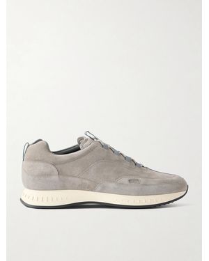 John Lobb Laced Stream Suede Trainers - White