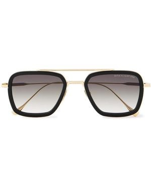 Dita Eyewear Aviator-Style-Tone And Acetate Sunglasses - Black