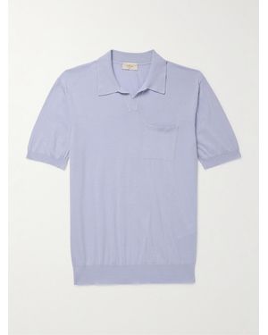 Altea Slim-Fit Garment-Dyed Cotton Polo Shirt - Blue