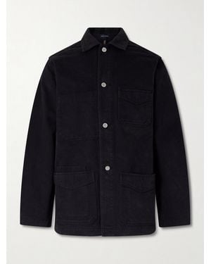 Drake's Denim Chore Jacket - Blue