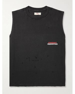 CHERRY LA Desert Gecko Tanktop aus Baumwoll-Jersey mit Print - Schwarz
