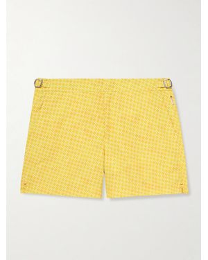 Orlebar Brown Setter Slim-Fit Mid-Length Printed Recycled Swim Shorts - Yellow