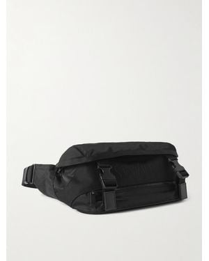 Saint Laurent Logo-Embroidered Canvas Belt Bag - Black