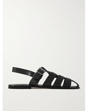 Grenson Quincy Leather Fisherman Sandals - Black