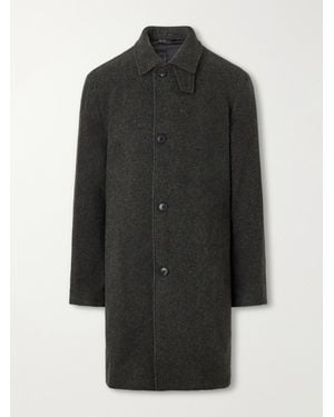 Sunspel Wool-Tweed Coat - Black