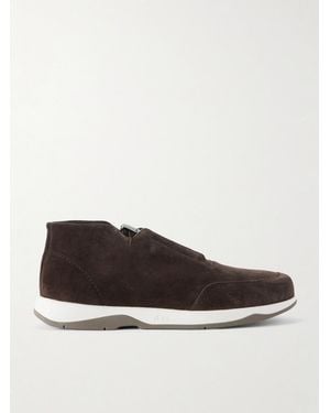 Berluti Echappée Suede Slip-on Trainers - Brown