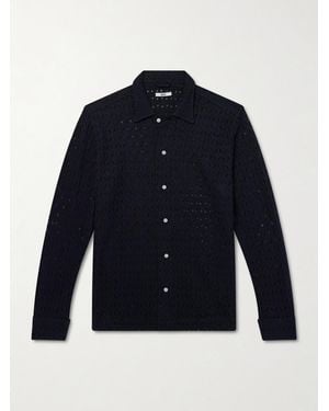 Bode Cotton-Blend Lace Shirt - Blue