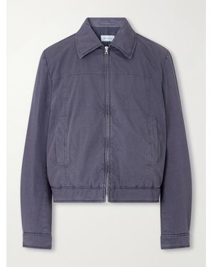 Dries Van Noten Cotton-Blend Blouson Jacket - Blue