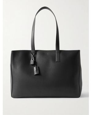 Tom Ford Tote aus Leder mit Logoprägung - Schwarz