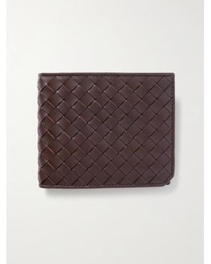 Bottega Veneta Intrecciato Leather Billfold Wallet - Brown
