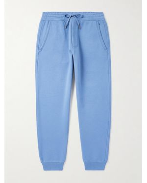 Tom Ford Tapered Cotton-jersey Joggers - Blue