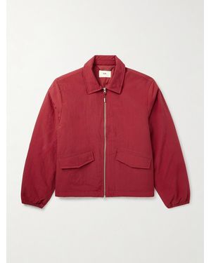 Folk Wadded Ripstop Bomber Jacket - Red