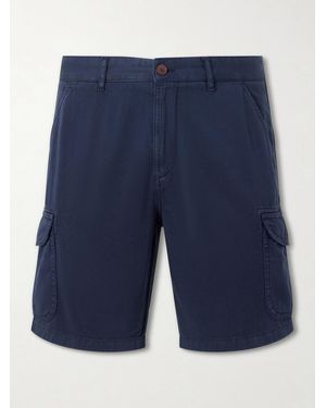MR P. Straight-Leg Organic Cotton-Twill Cargo Shorts - Blue