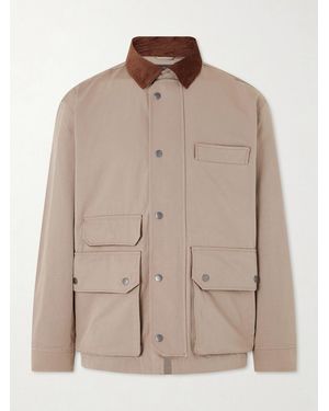 FRIZMWORKS Royal Hunting Corduroy-trimmed Cotton-blend Jacket - Natural