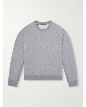 Tom Ford Cashmere And Cotton-Blend Jumper - Grey