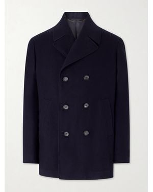 Canali Double-Breasted Wool Jacket - Blue