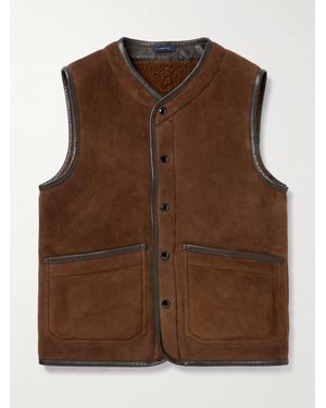 Drake's Shearling Gilet - Brown