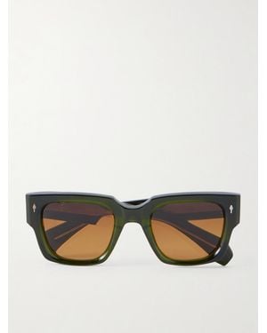 Jacques Marie Mage Enzo Square-Frame Acetate Sunglasses - Green