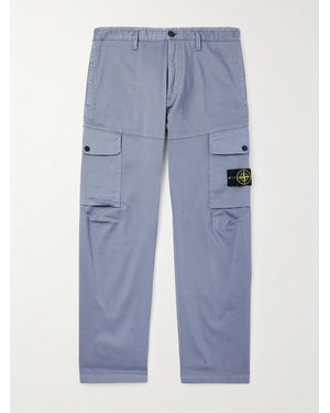 Stone Island Pantaloni A Gamba Dritta - Blu