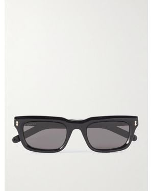 Gucci Rectangular-Frame Acetate Sunglasses - Grey