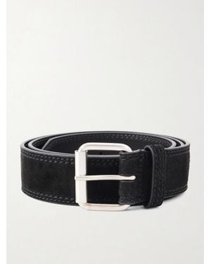 Dries Van Noten 4Cm Suede Belt - Nero