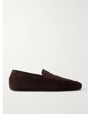 John Lobb Kingstone Suede Slippers - White