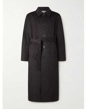 Amomento Belted Wool-Blend Coat - Nero