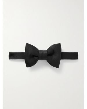 Tom Ford Pre-Tied Silk-Grosgrain Bow Tie - Black