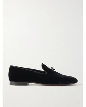 Tom Ford Scott Bow-Detailed Velvet Loafers - Black