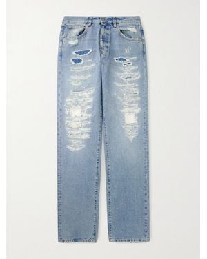 424 Straight-Leg Distressed Jeans - Blue