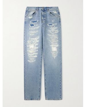 424 Jeans A Gamba Dritta Effetto Consumato - Blu