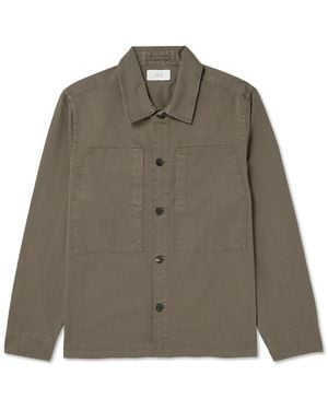 MR P. Oversized Organic Cotton-twill Overshirt - Brown