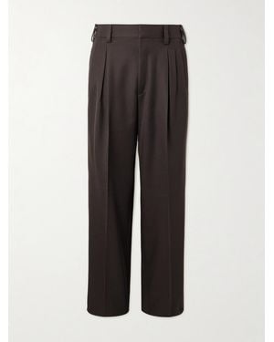 ZEGNA Straight-Leg Wool-Twill Trousers - Grey