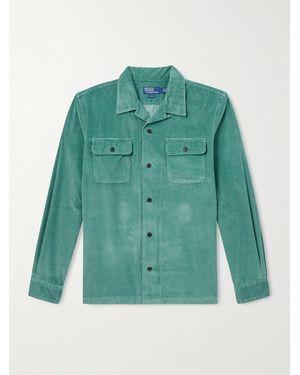 Polo Ralph Lauren Convertible-Collar Cotton-Corduroy Shirt - Green