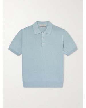 Canali Cotton Polo Shirt - Blue