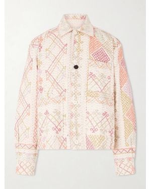 Kardo Bodhi Cotton-jacquard Jacket - Natural