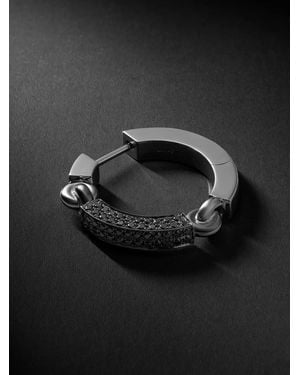 MAOR The Aphelion einzelne Creole aus geschwärztem 18 Karat Weißgold mit Diamanten - Schwarz