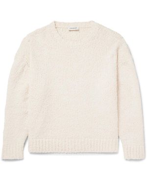FRAME Cotton-blend Bouclé Sweater - White